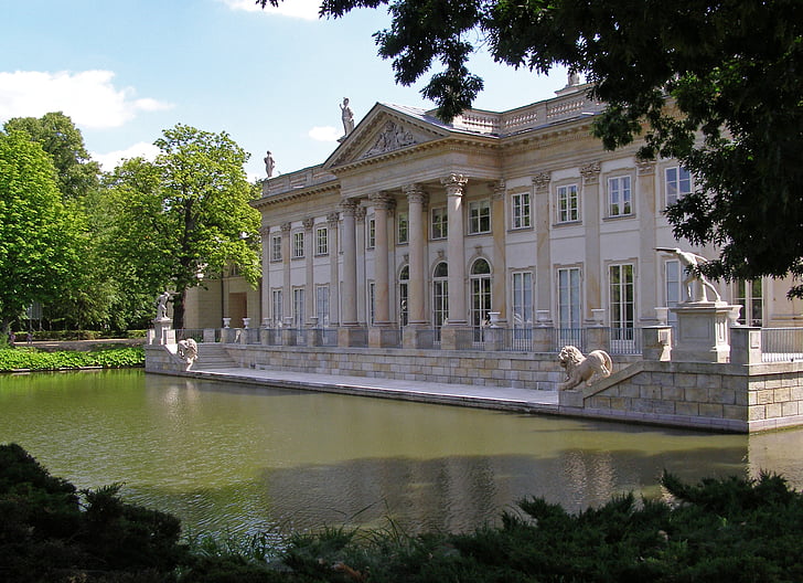 Varsovia, cuartos de baño, el Palacio Real, Parque łazienkowski, baño real, Polonia, estanque