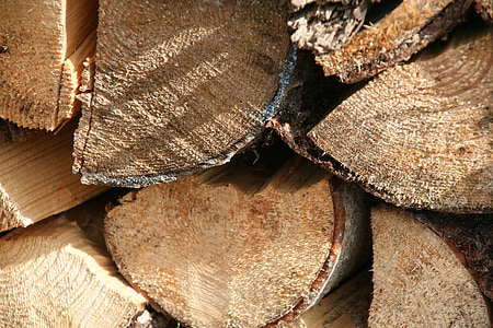 legno, Registro, legna da ardere, impilati, pila