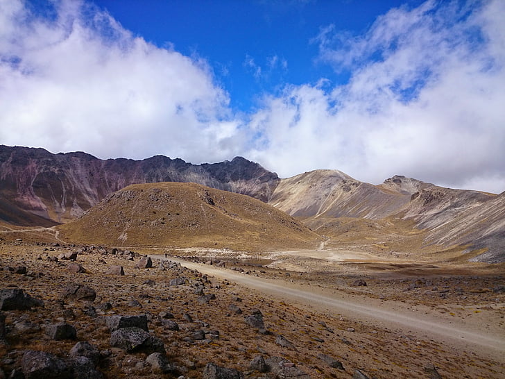 Νεβάδο de toluca, μπλε, ουρανός, βουνό, σύννεφα, γη, ηφαίστειο