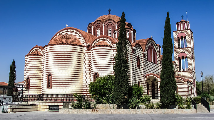 Cypern, Aradippou, Ayios fanourios, kyrkan, ortodoxa, arkitektur, religion