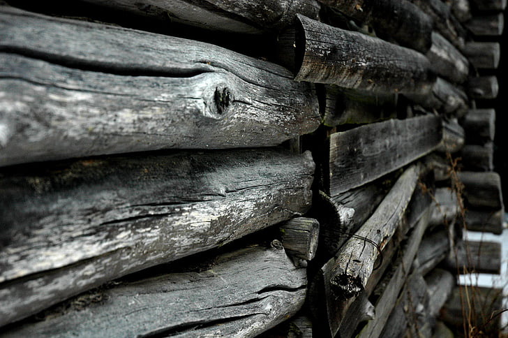 Log, en log mur, tekstur, hirsilato, stald, lukket, træ - materiale