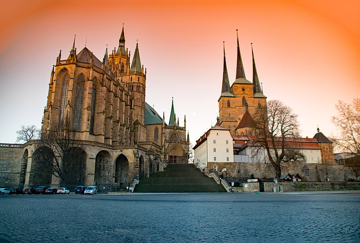 Erfurt, Turyngia Niemcy, Niemcy, Dom, Kościół, religia, wiara