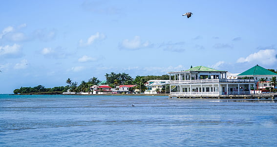 Slavonski Brod, luka, arhitektura, Belize, vode, plava, nebo