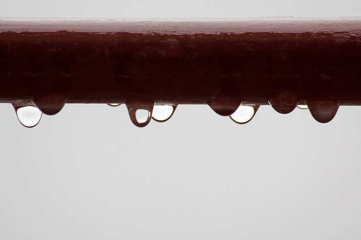 rain, drip, raindrop, grey, wet, drop of water, railing