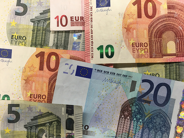 nauda, eiro, šķiet, ka, valūta, finanses, naudaszīmi, banknote