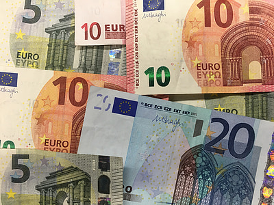 rahaa, Euro, näyttävät, valuutta, rahoitus, dollarin setelin, seteli