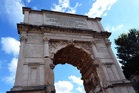 Titův oblouk, náměstí, Řím, Památky, Itálie