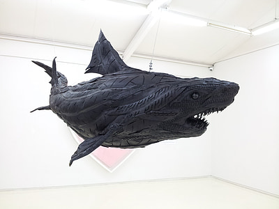 arte, tubarão, Galeria de arte