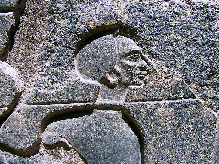 Egitto, rilievo, rilievo di pietra, scavo, testa, luoghi d'interesse, storicamente