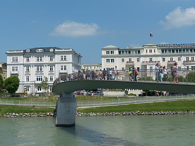 Salzburg, Neustadt, Villas, kesklinnast, Salzach, Kapuzinerberg, Salzachi jõe