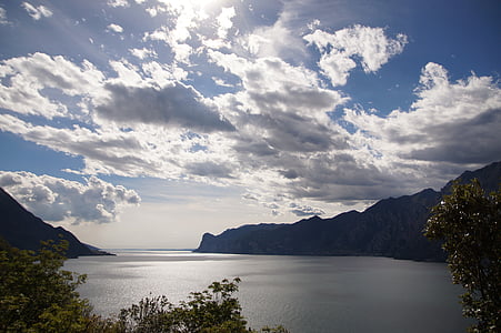 zee, fjord, baai van de zee, geboekt, hemel, Lake, Bergen
