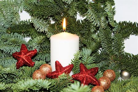 Advent, poinsettia, Christmas, décoration de Noël, décoration, arrière-plan, décorations de Noël