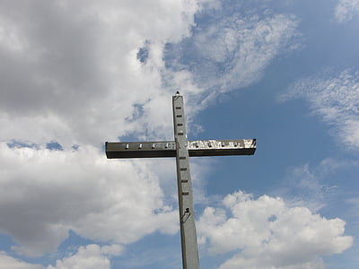 Salib, langit, Summit cross, pendakian gunung, Alkitab, kebangkitan, Kekristenan
