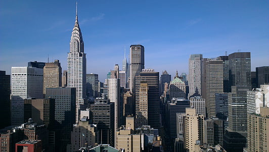 Нью-Йорк, Нью-Йорк, горизонт, хмарочос, Chrysler, Манхеттен, Нью-Йорк skyline