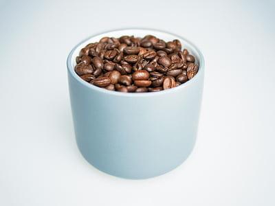 café, haricots, Coupe, Mug, porcelaine, grain de café, boisson