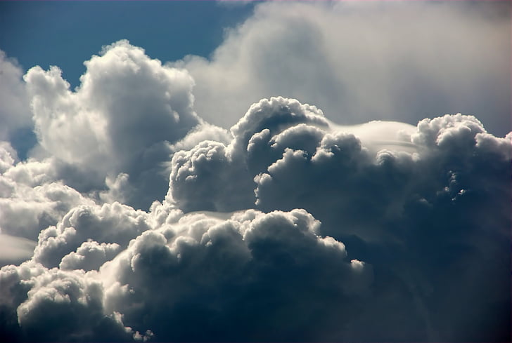 núvols, cel, forma núvols, natura, temps, blau, núvol - cel