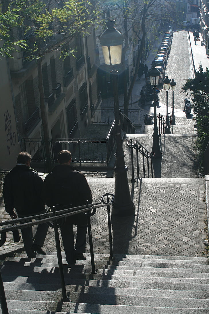 Montmartre, Paris, Fransa, merdiven, Hill, Avrupa, Simgesel Yapı