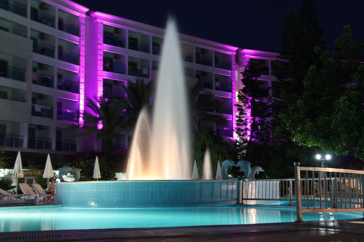 Fontana, Hotel, piscina, Vacanze, acqua, nuotare, palme