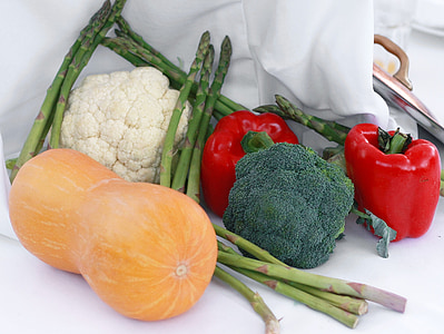 vegetales, rojo, verde, naranja, Blanco, pimentón, orgánica