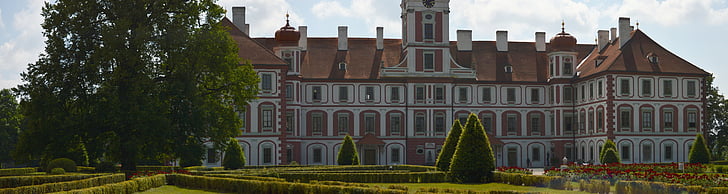 panorama, castle, garden