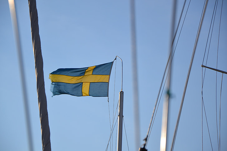 swedish flag, flag, sweden