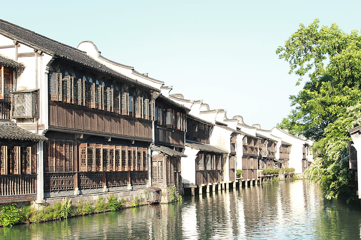 wuzhen, zhejiang, west gate, jiangnan, watertown, retro, classical