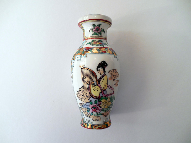 vaza, porcelan, Notranja osvetljava, Kitajska, dekoracija, umetnost, Aziji
