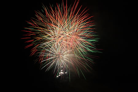 fireworks, night, darkness, pyrotechnics, fires, explosion