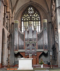 Münster, Dom, a legfőbb szerv, folyosó, tér-töltő, oltár, püspök