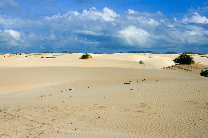 ørkenen, sand, Boa vista, Kapp verde, Kapp verde island, deserto de peruviana, ensom