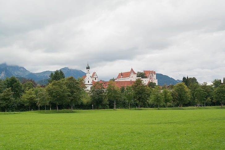 füssen, st mang abbey, high castle, monastery, castle, places of interest, structures