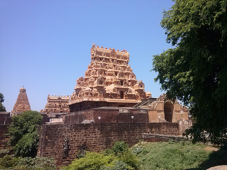 Brihadeeswara Tempio, Tempio, Tamil nadu, India, Hindu, architettura, Tamil
