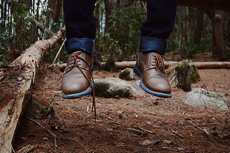 feet, floating, footwear, forest, man, outdoors, woods