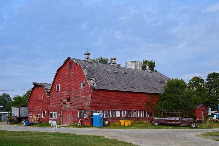 red barn, farm, barn, red, rural, country, agriculture