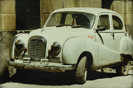 Alep, Syrie, voiture, vieux, avant, classique, Oldtimer