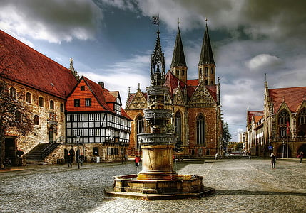 Braunschweig, město, Dolní Sasko, historicky, kostel, Cloud - sky, Architektura