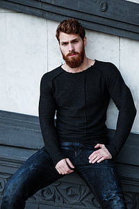 beard, casual, fashion, fine-looking, guy, man, model