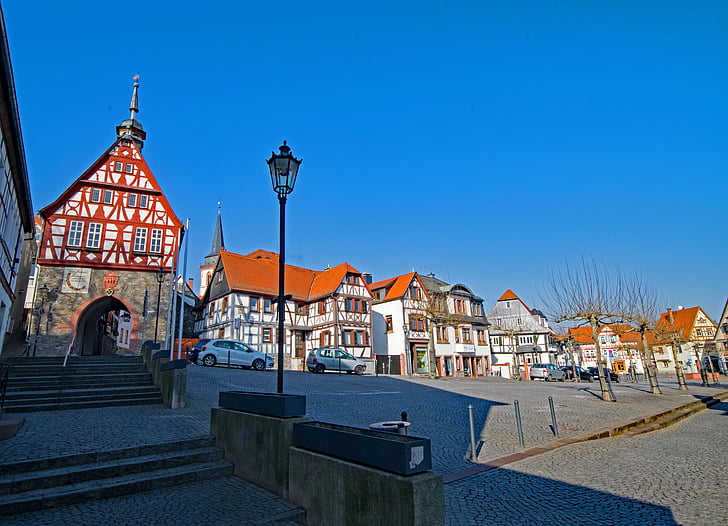 Oberursel, Hesse, Alemania, casco antiguo, truss, Fachwerkhaus, lugares de interés