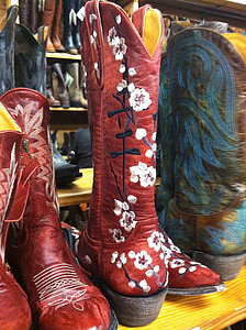 laarzen, Cowboy, cowgirl, rood, schoen, Rodeo, Ranch