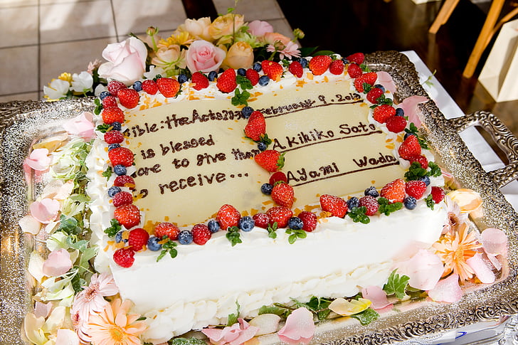 wedding, wedding cake, marriage, cake, bible, words, quotation marks