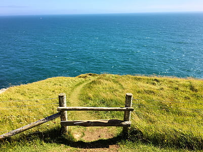 Cliff, Dorset, Stile, zee, Horizon waterbeheersing, natuur, scenics