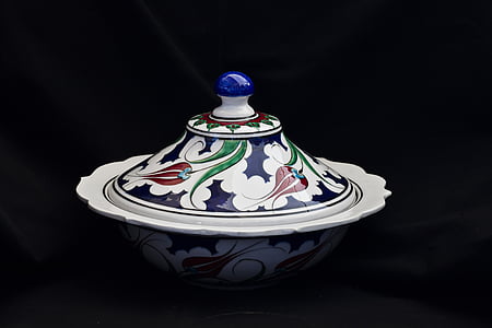 tile, handicrafts, increased, bowl, cover, ceramic, turkey