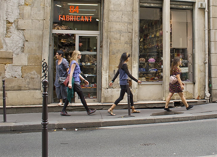 paris, encounter, go, city stroll