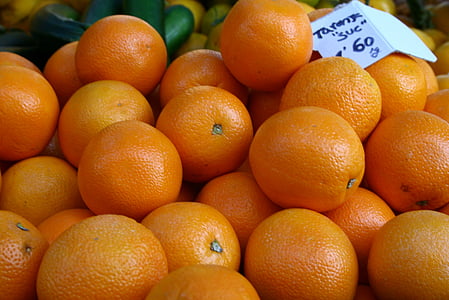 sinaasappelen, boerenmarkt, vruchten, lokale, kleurrijke, Spanje