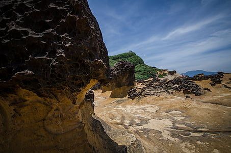yehliu geopark, naturliga stenar, Taiwan, vacker natur