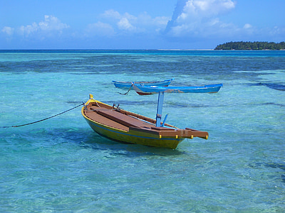 nava, paradis, Marea albastră, nori, un cer senin, sudul ţării, Resort