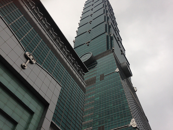 Wolkenkratzer, Stadt, Leben, Taiwan, Taipei, Hauptstadt, Urban