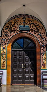 porta, entrada, portão, Igreja, arquitetura, Ayia varvara, Paralimni