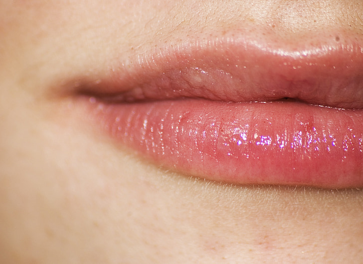 lips, red, girl, natural, close up, face, skin