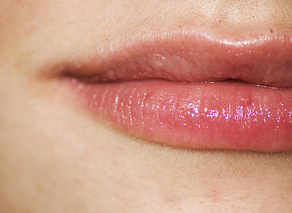 lippen, rood, meisje, natuurlijke, Close-up, gezicht, huid